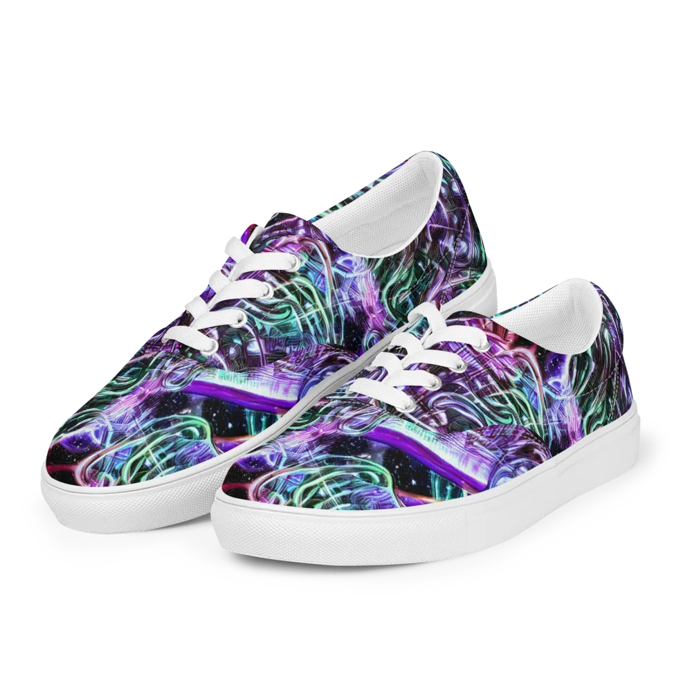 Nebula Fusions on Men's Lace-Up Canvas Shoes — Left Front