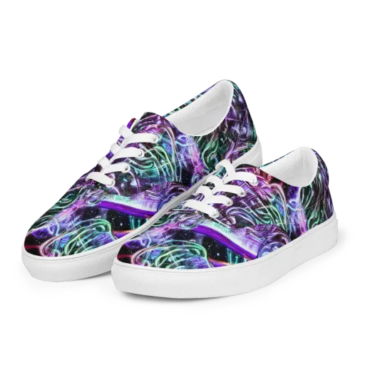 Nebula Fusions on a Men's Lace-Up Canvas Shoes