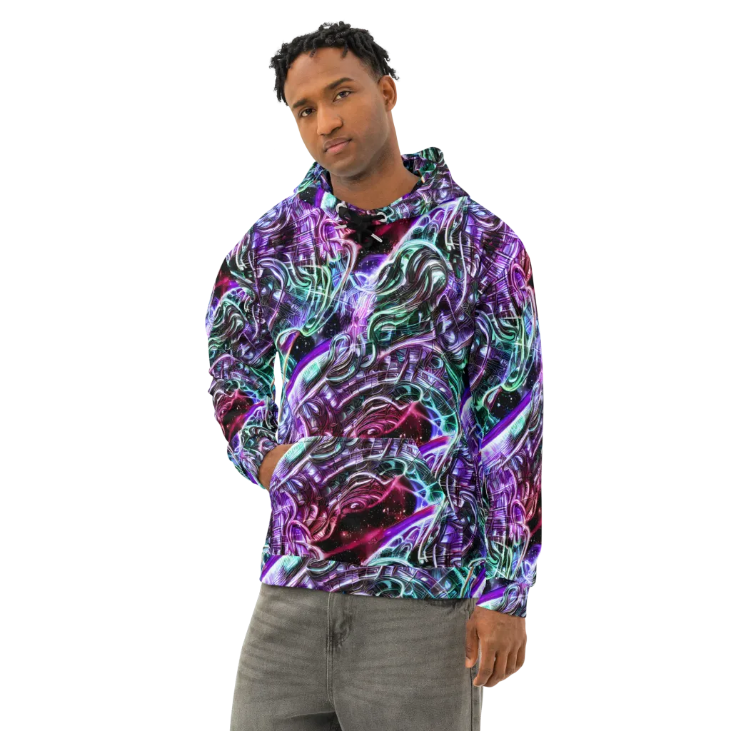 Nebula Fusions on Cotton Hoodie — Left Front