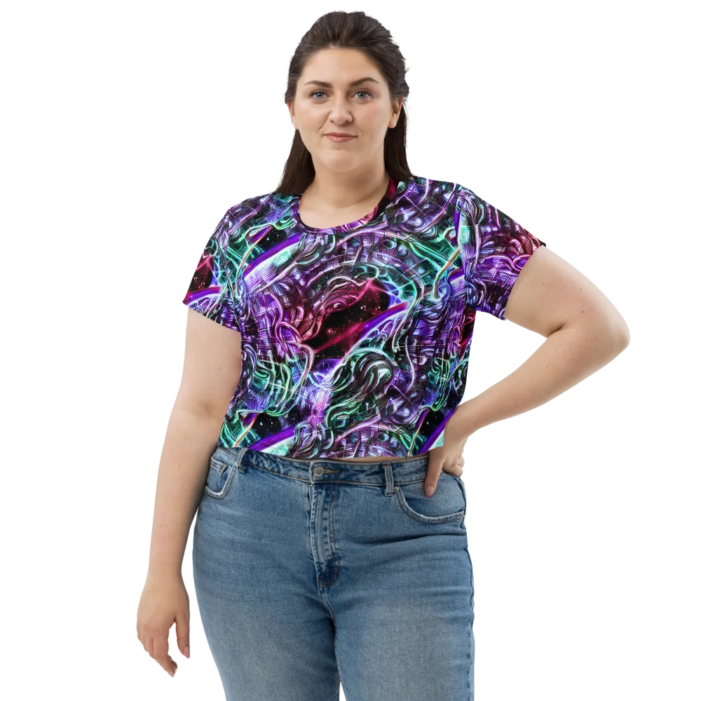 Nebula Fusions on Crop Tee — Front