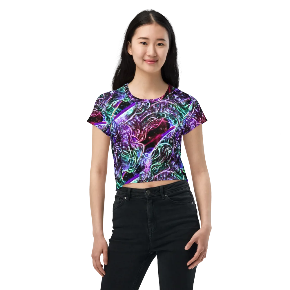 Nebula Fusions on Crop Tee — Front