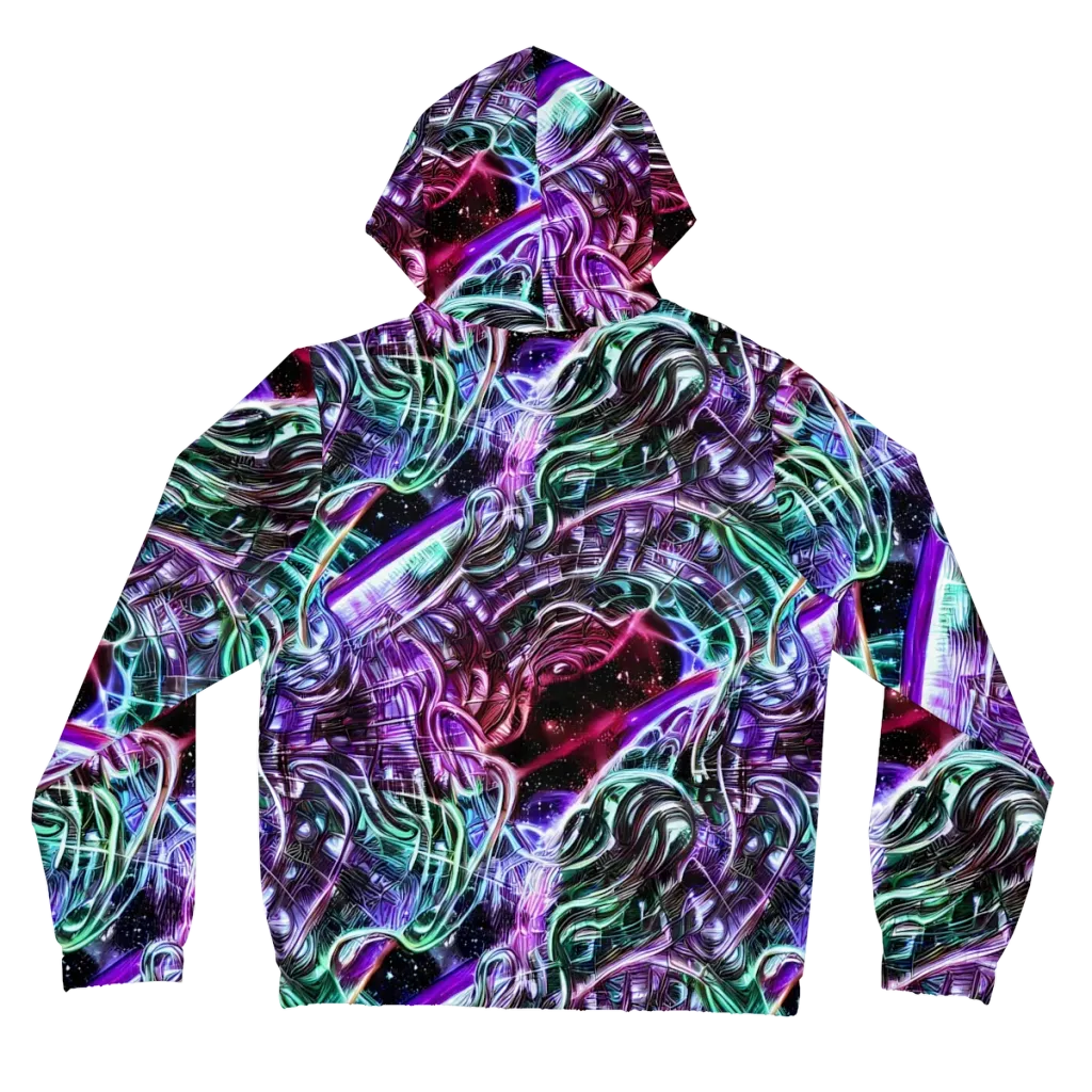 Nebula Fusions on Women's Full-Zip Hoodie — Back