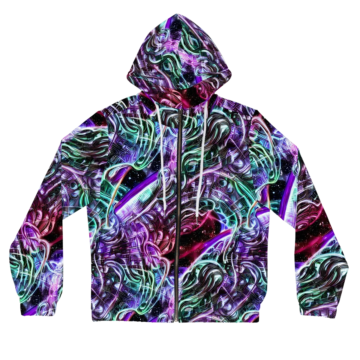 Nebula Fusions on Women's Full-Zip Hoodie — Front