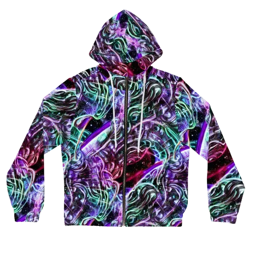 Nebula Fusions on a Women's Full-Zip Hoodie