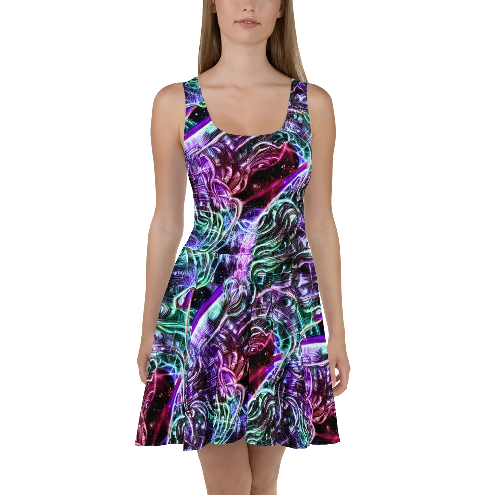 Nebula Fusions on Skater Dress — Front