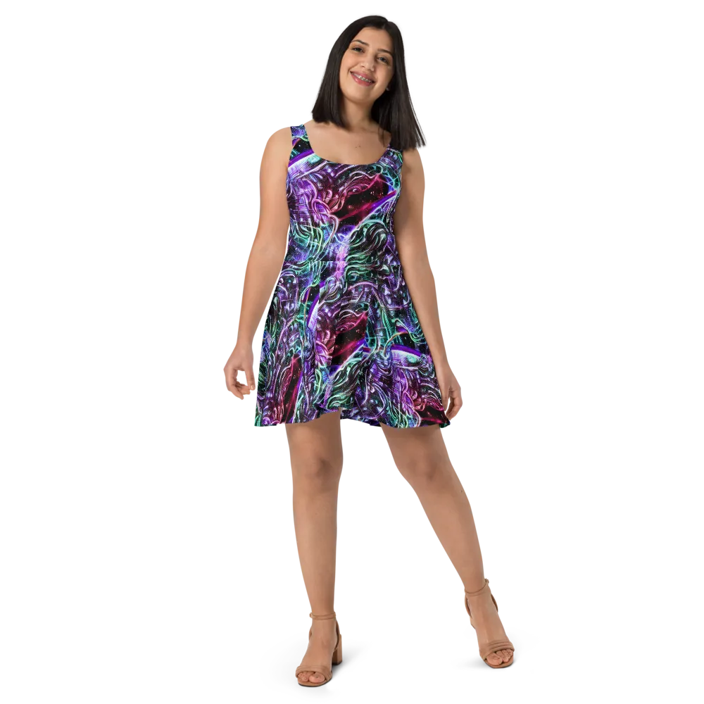 Nebula Fusions on Skater Dress — Front