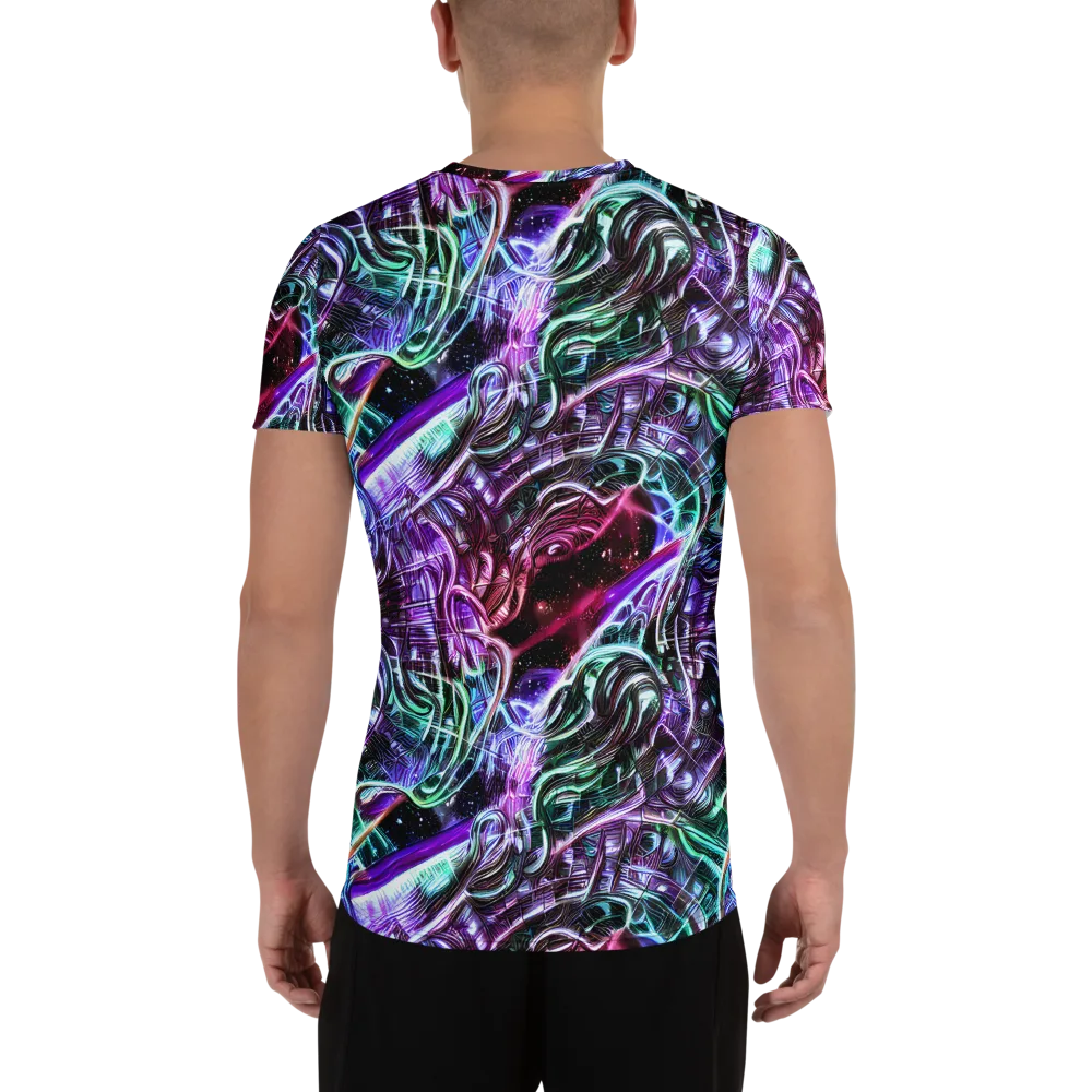 Nebula Fusions on Men's Athletic T-Shirt — Back