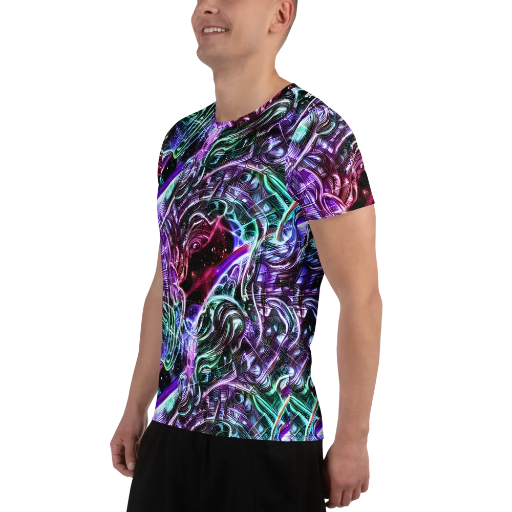 Nebula Fusions on Men's Athletic T-Shirt — Left