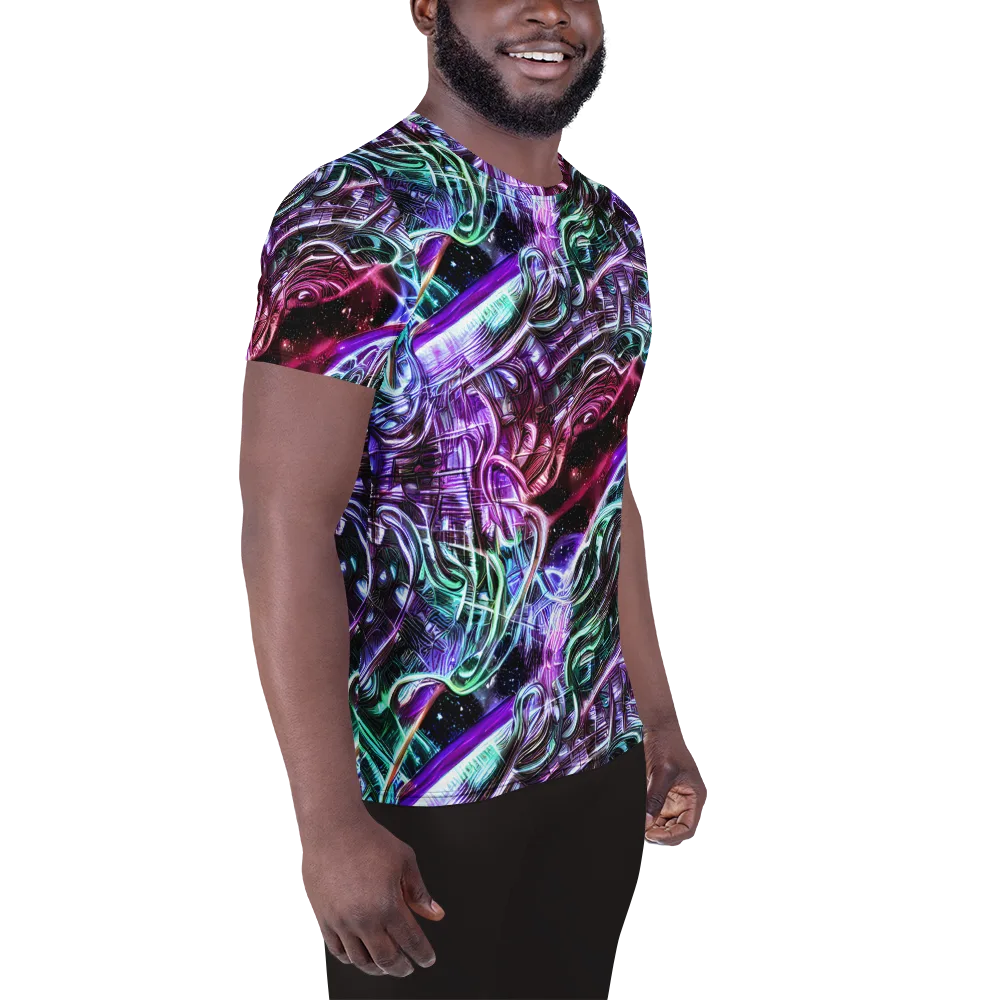 Nebula Fusions on Men's Athletic T-Shirt — Right