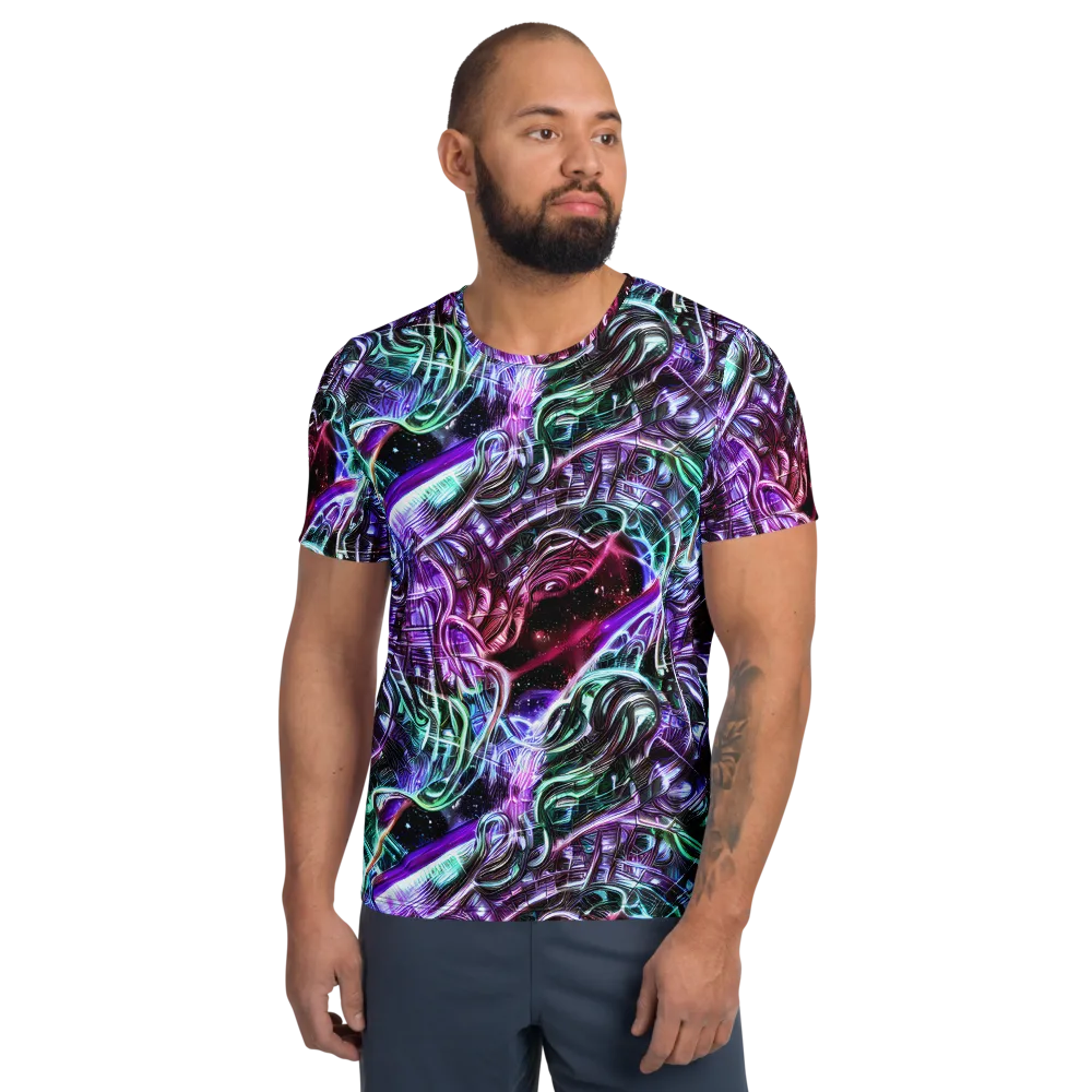 Nebula Fusions on Men's Athletic T-Shirt — Front