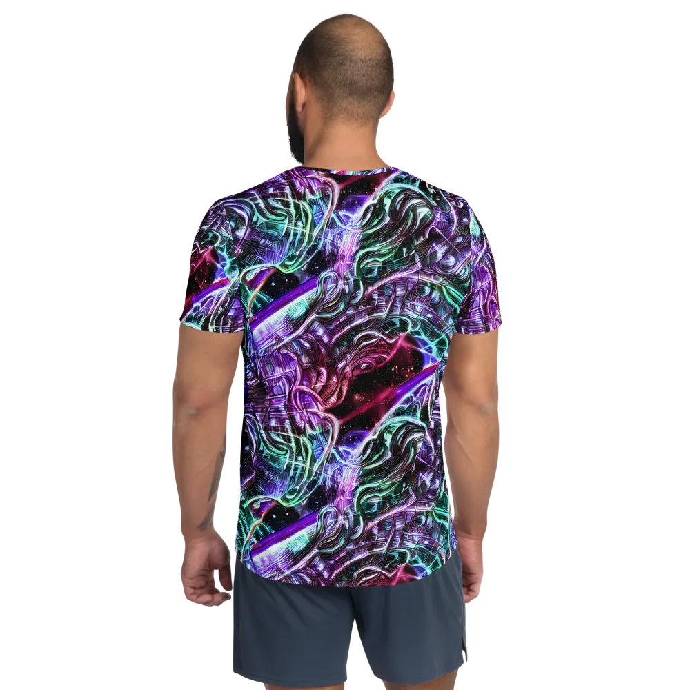 Nebula Fusions on Men's Athletic T-Shirt — Back