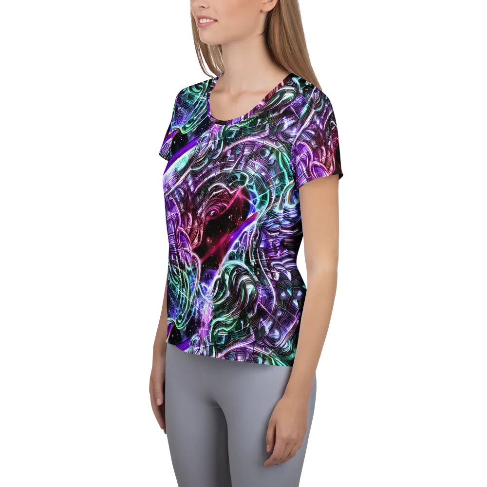 Nebula Fusions on Women's Athletic T-Shirt — Left