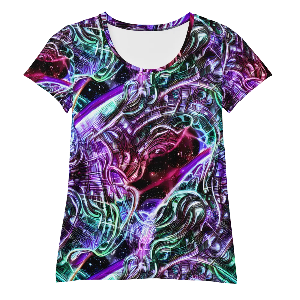Nebula Fusions on Women's Athletic T-Shirt — Front