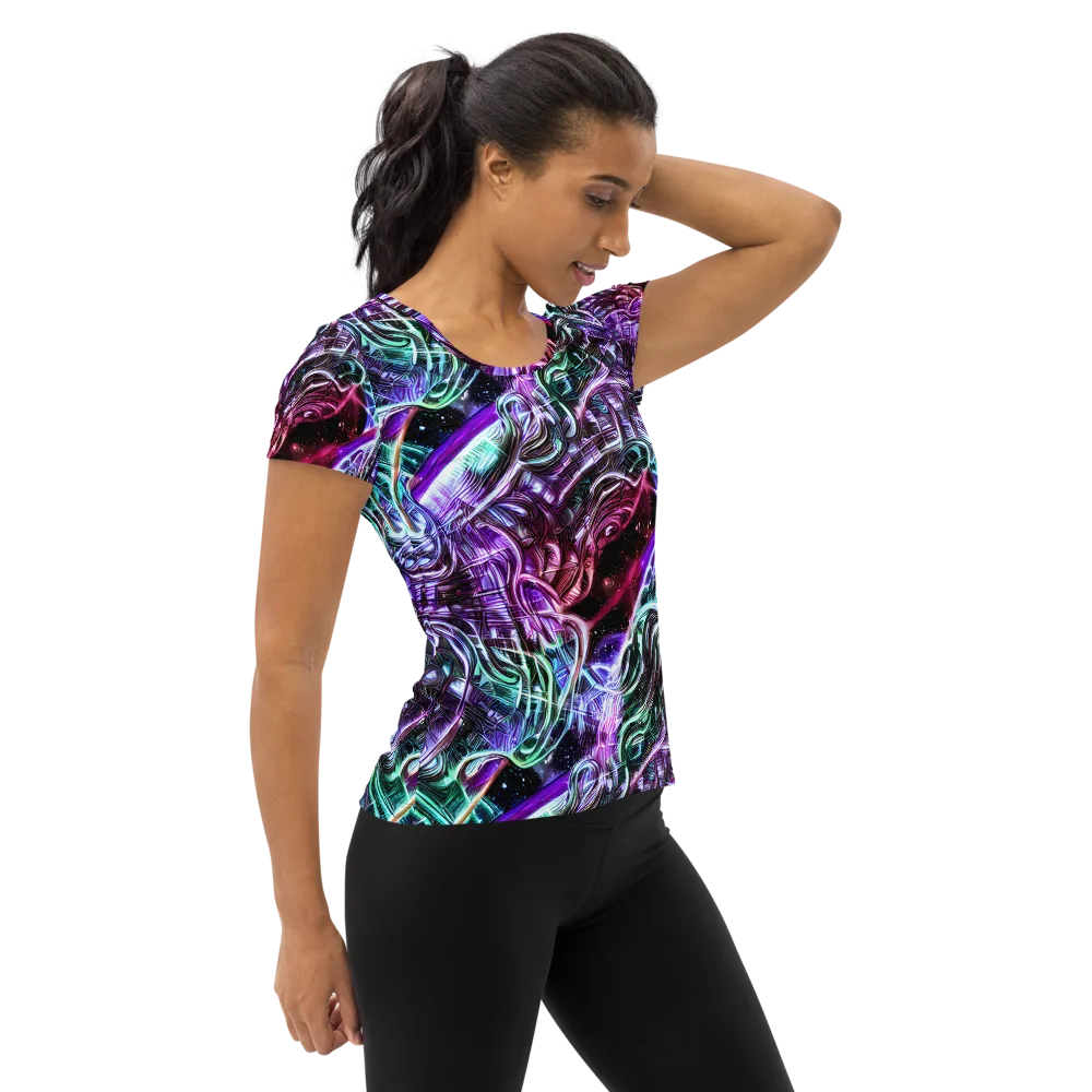 Nebula Fusions on Women's Athletic T-Shirt — Right