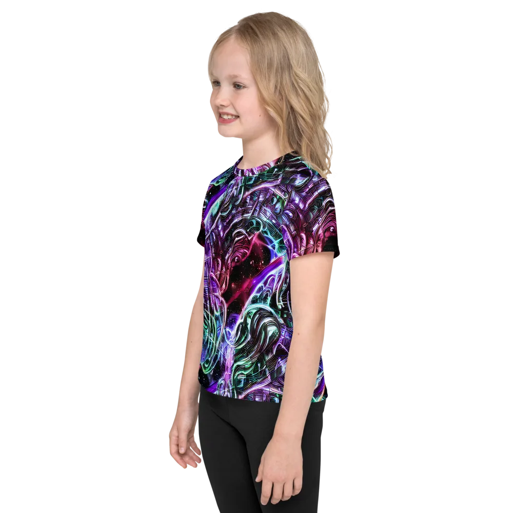 Nebula Fusions on Kids Crew Neck T-Shirt — Left