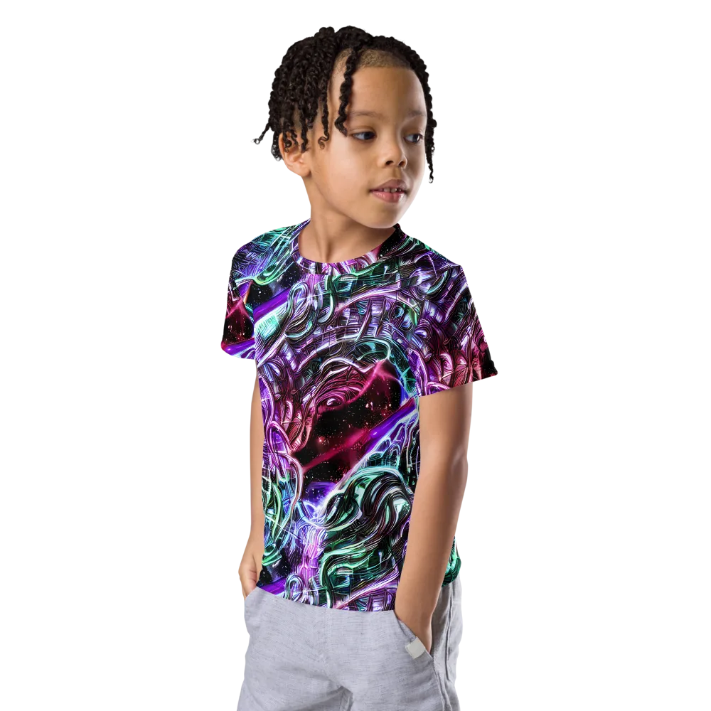 Nebula Fusions on Kids Crew Neck T-Shirt — Left Front