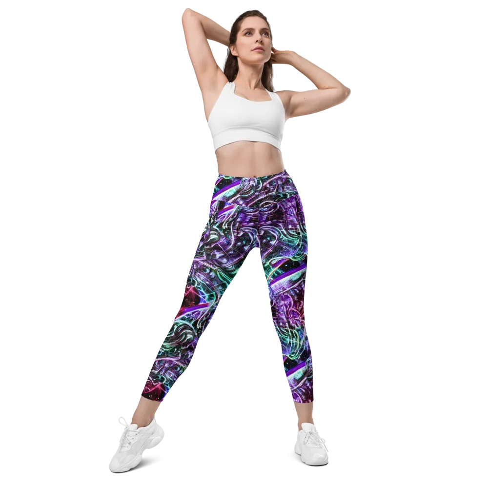 Nebula Fusions on Leggings with Pockets — Front
