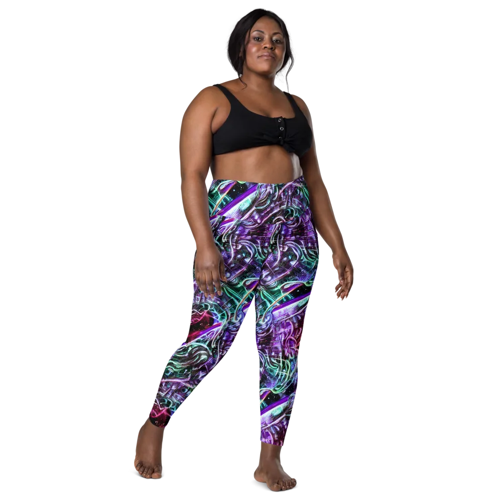 Nebula Fusions on Leggings with Pockets — Front