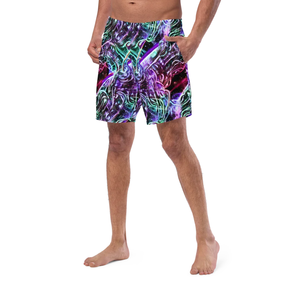 Nebula Fusions on Swim Trunks — Left Front