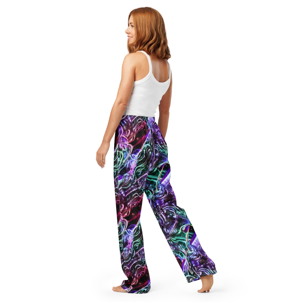 Nebula Fusions on Women's Pajama Pants — Back