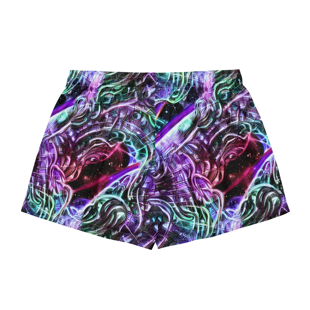 Nebula Fusions on Women's Pajama Shorts — Back