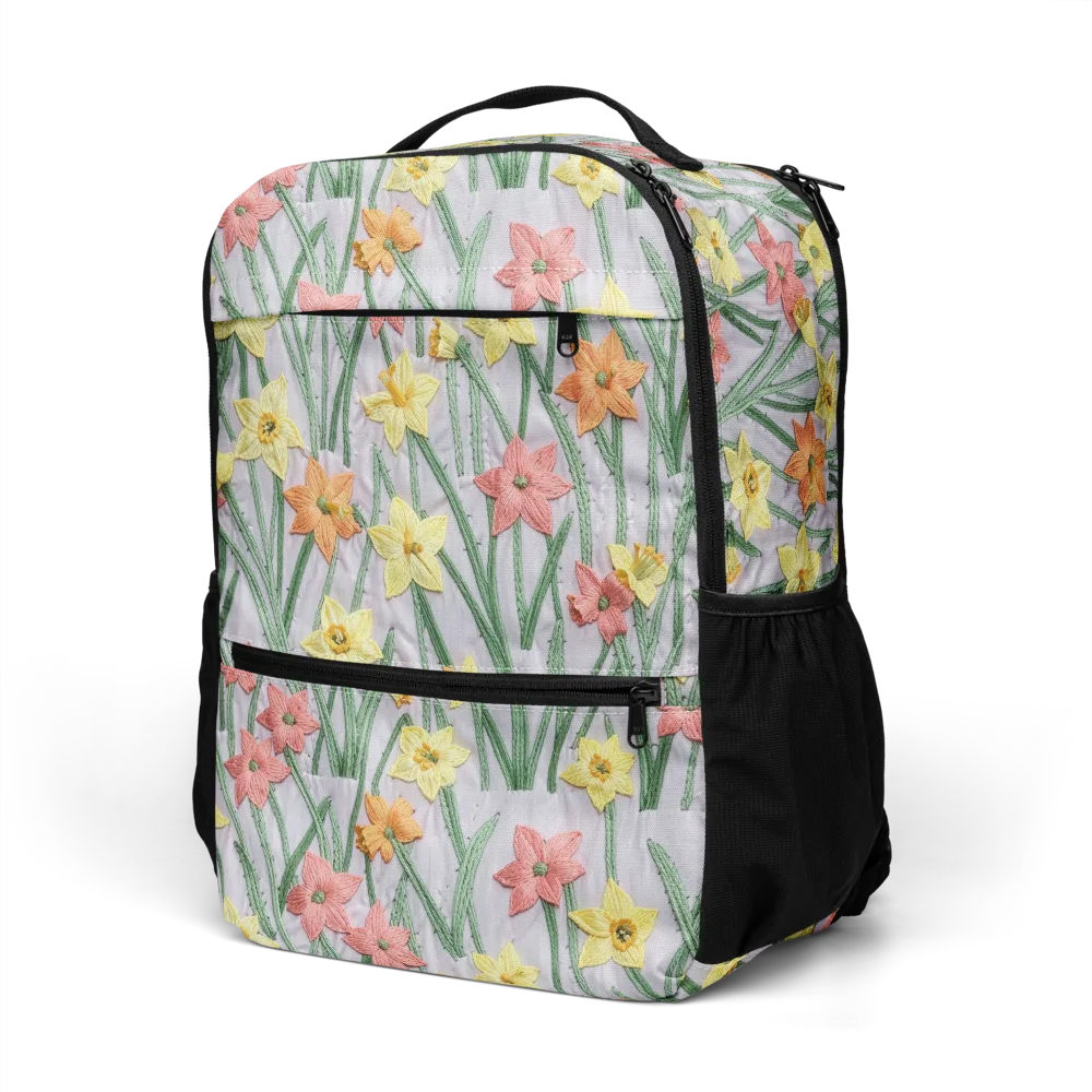 Daffodil Stitch on Utility Backpack — Left Front