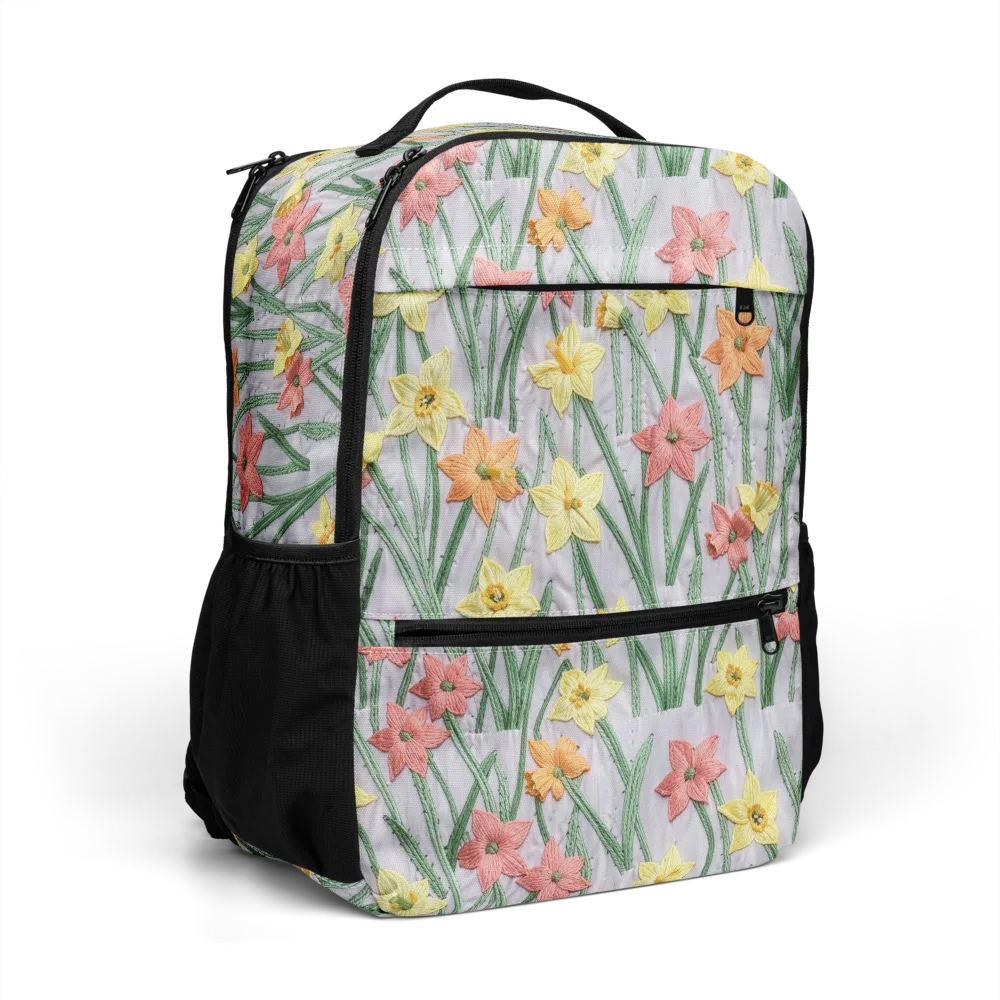 Daffodil Stitch on Utility Backpack — Right Front