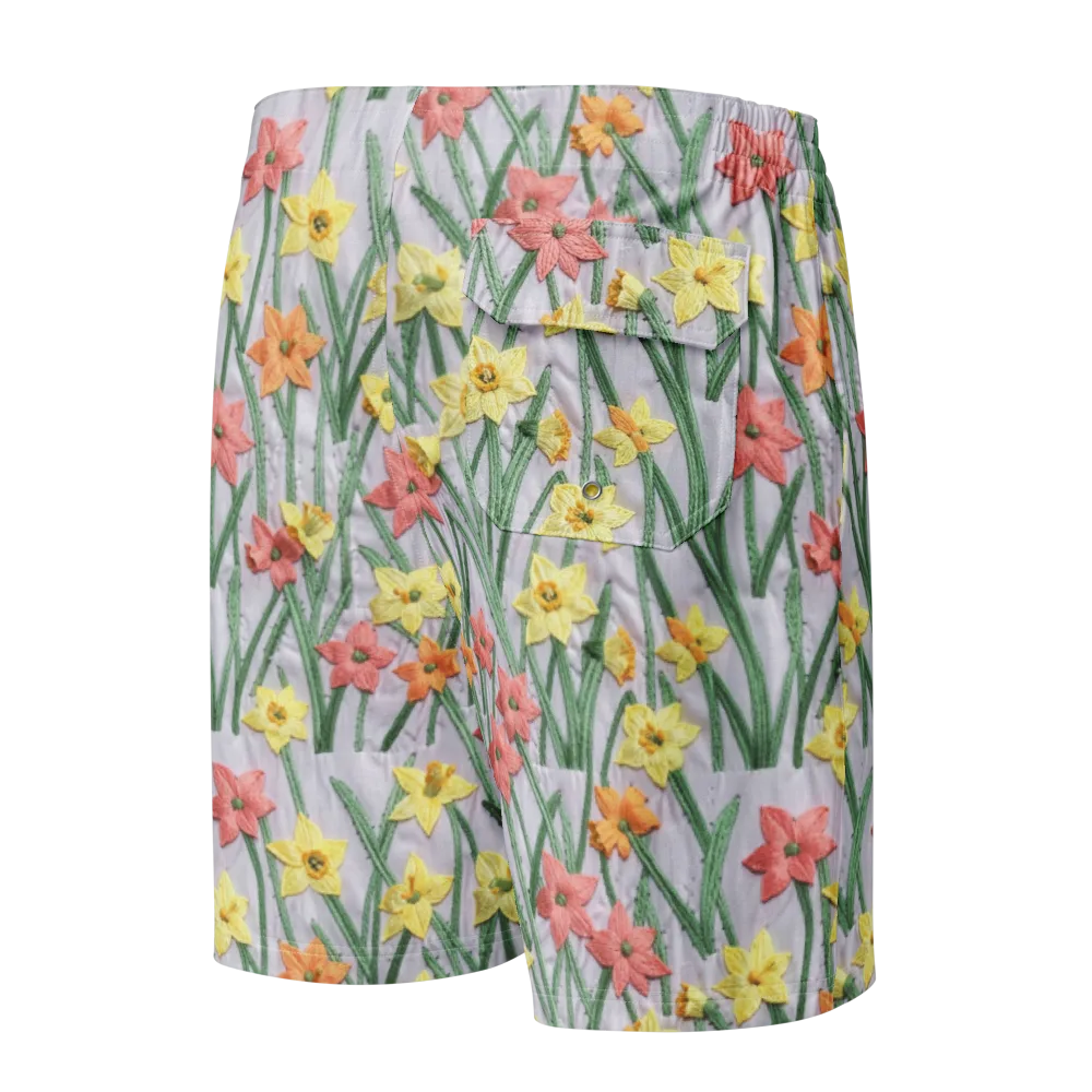 Daffodil Stitch on Men's Board Shorts — Back