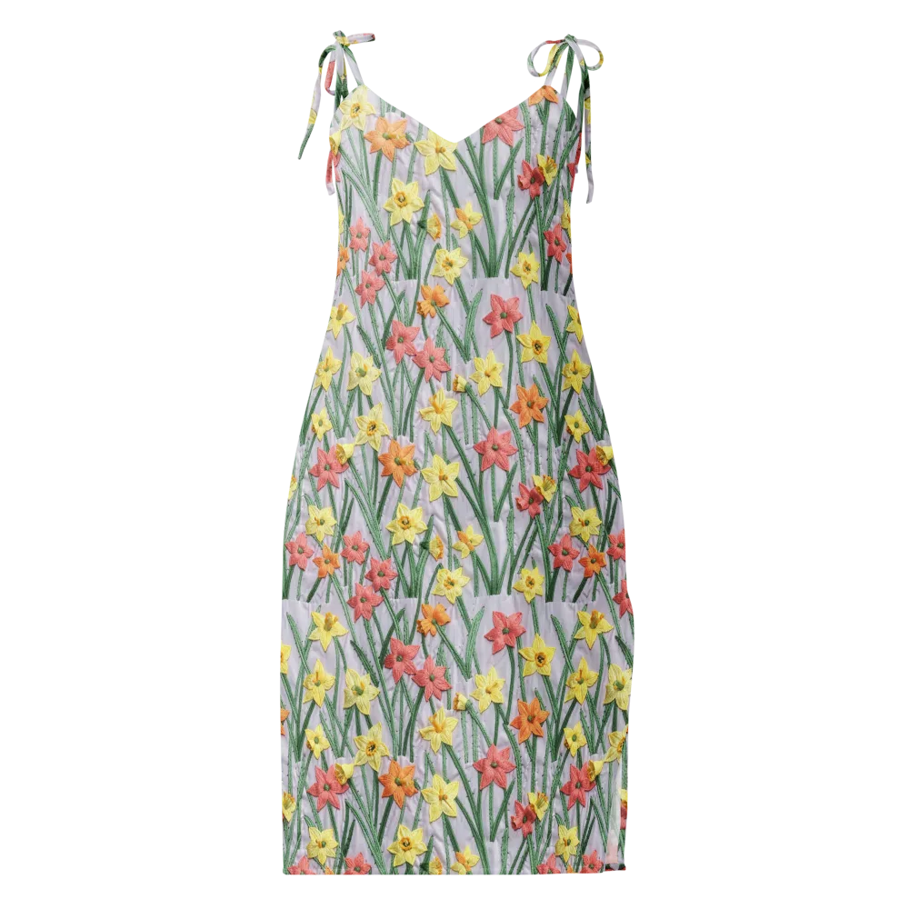 Daffodil Stitch on Slip Dress — Front