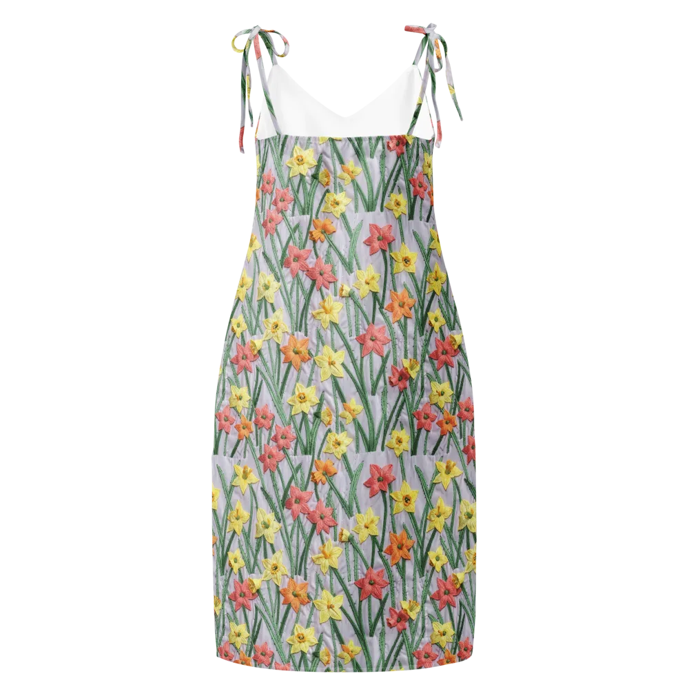 Daffodil Stitch on Slip Dress — Back