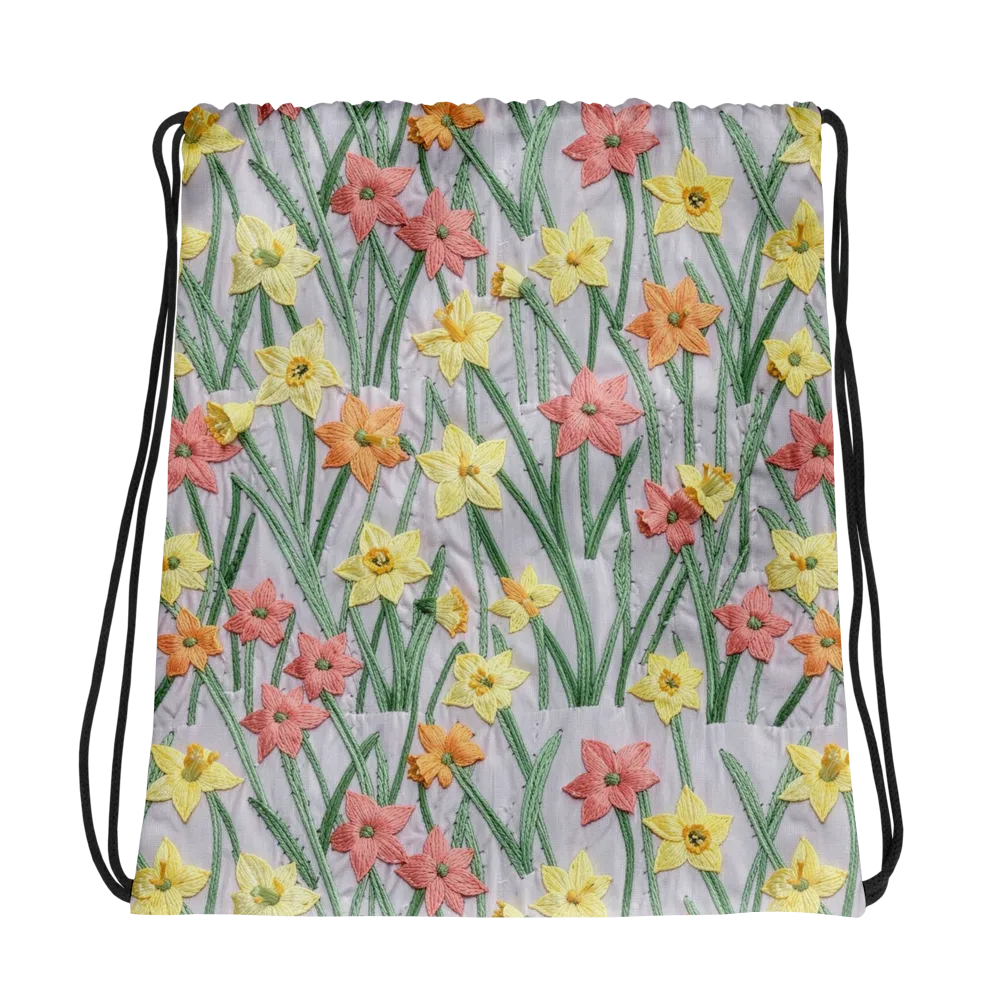 Daffodil Stitch on Drawstring Bag — Photo