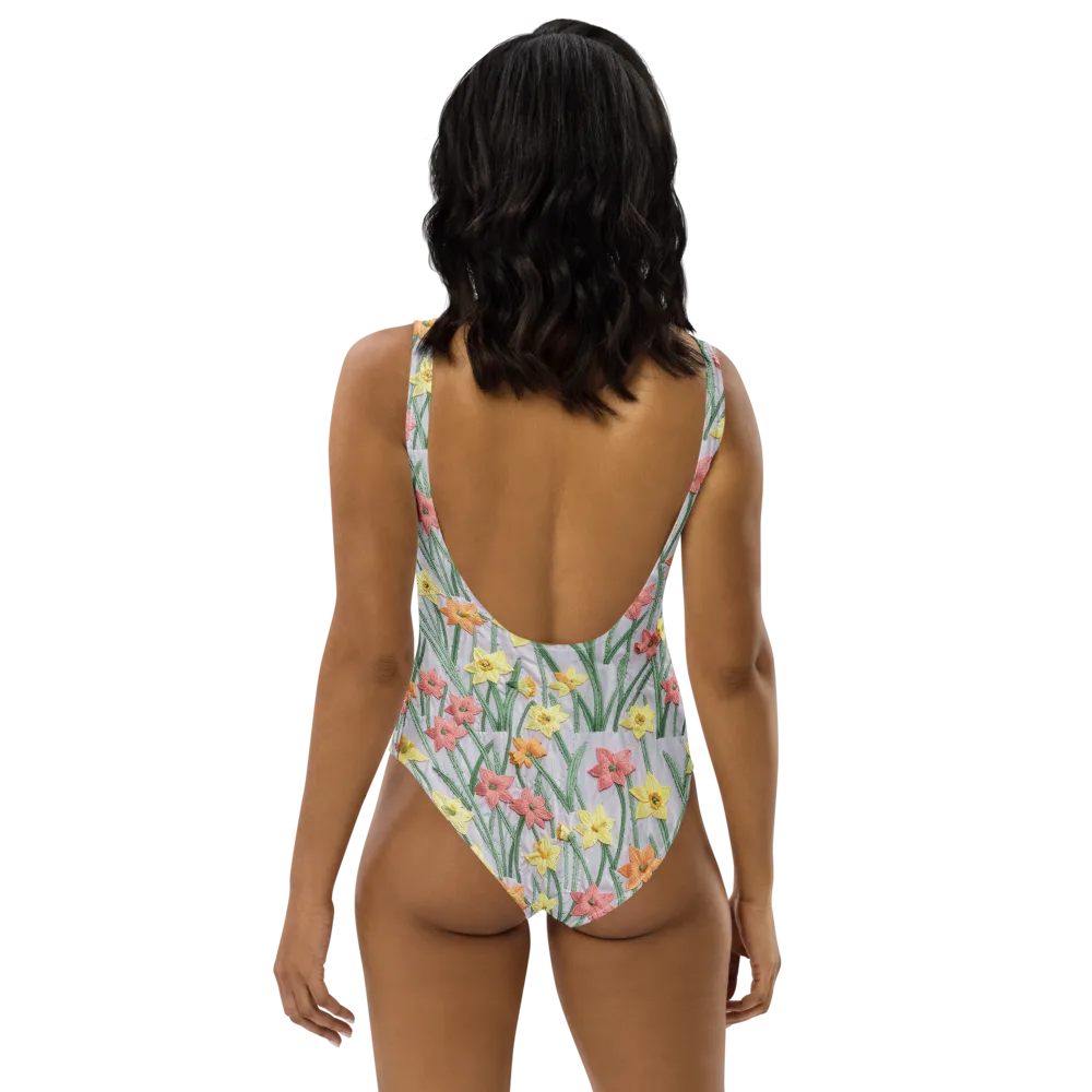 Daffodil Stitch on One-Piece Swimsuit — Back