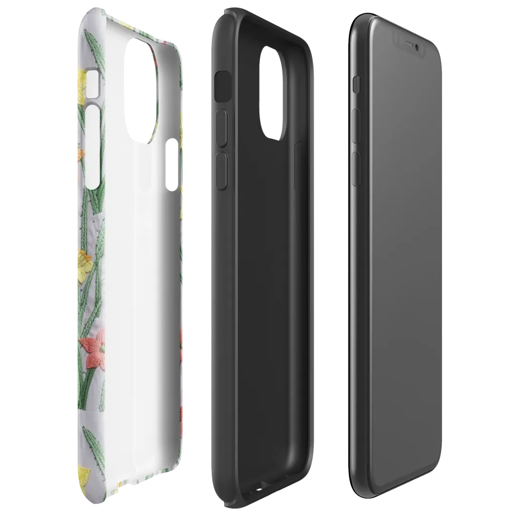 Daffodil Stitch on Tough Case for iPhone® — Right
