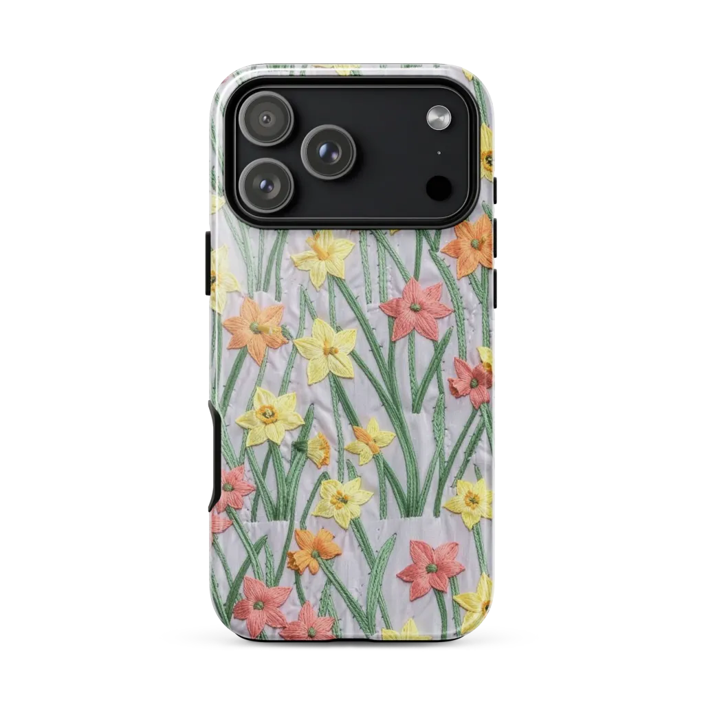 Daffodil Stitch Tough Case for iPhone® on model