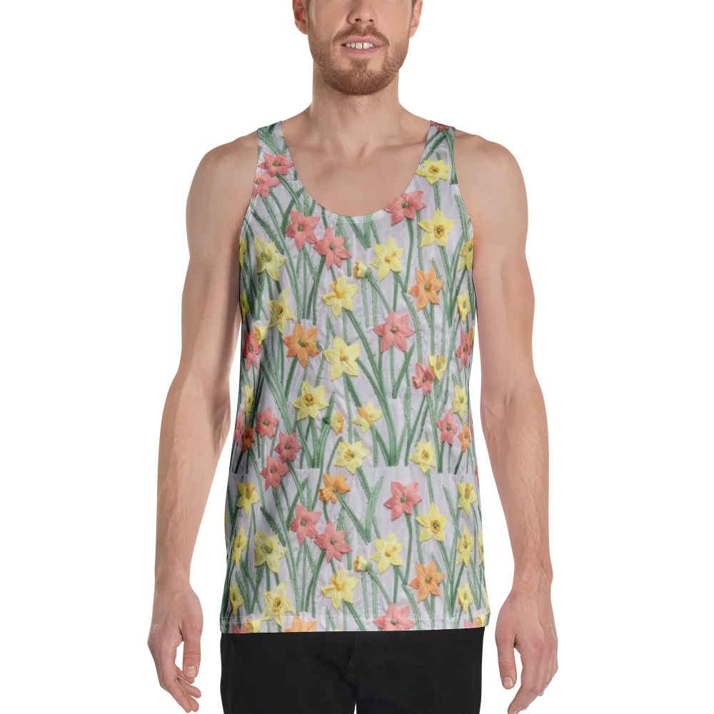 Daffodil Stitch on Men's Tank Top — Front