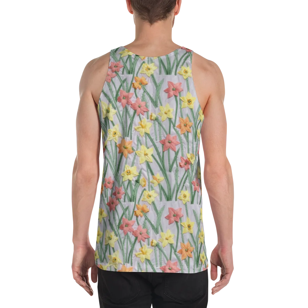 Daffodil Stitch on Men's Tank Top — Back