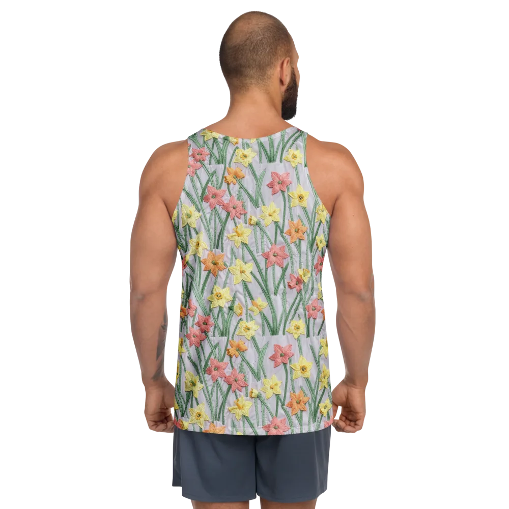 Daffodil Stitch on Men's Tank Top — Back