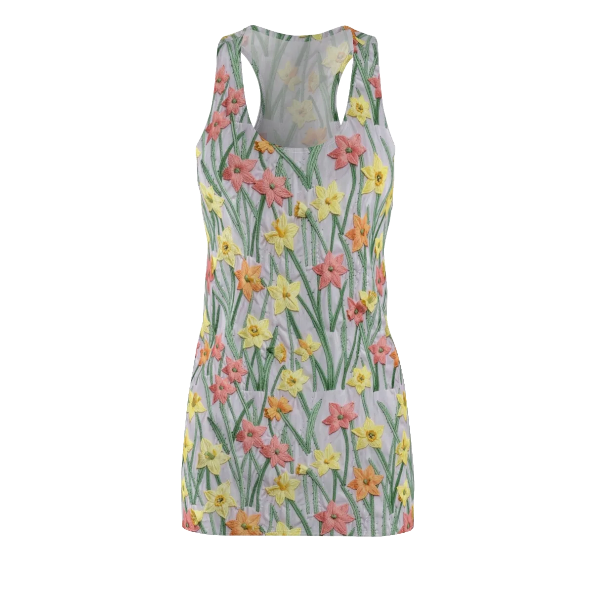 Daffodil Stitch on Racerback Dress — Front