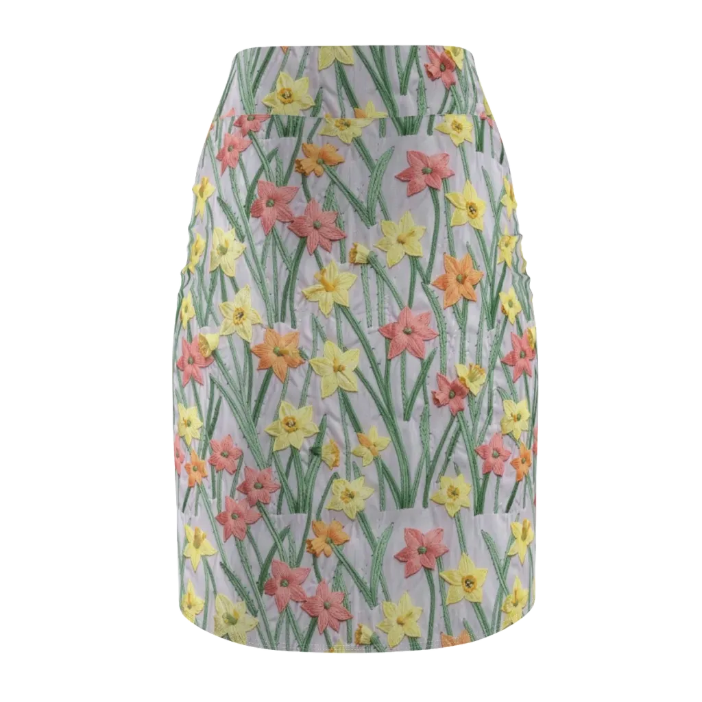 Daffodil Stitch on Pencil Skirt — Back