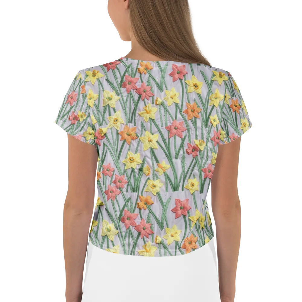 Daffodil Stitch on Crop Tee — Back