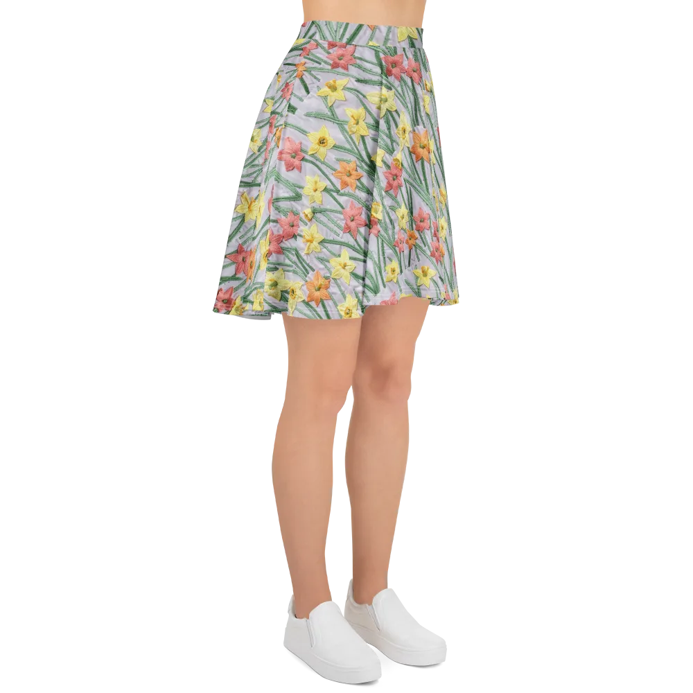 Daffodil Stitch on Skater Skirt — Right