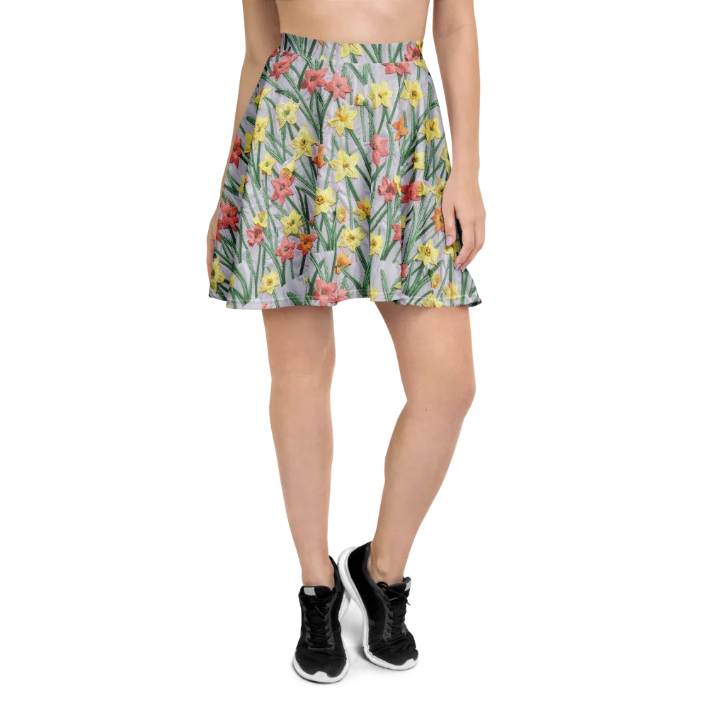 Daffodil Stitch on Skater Skirt — Front