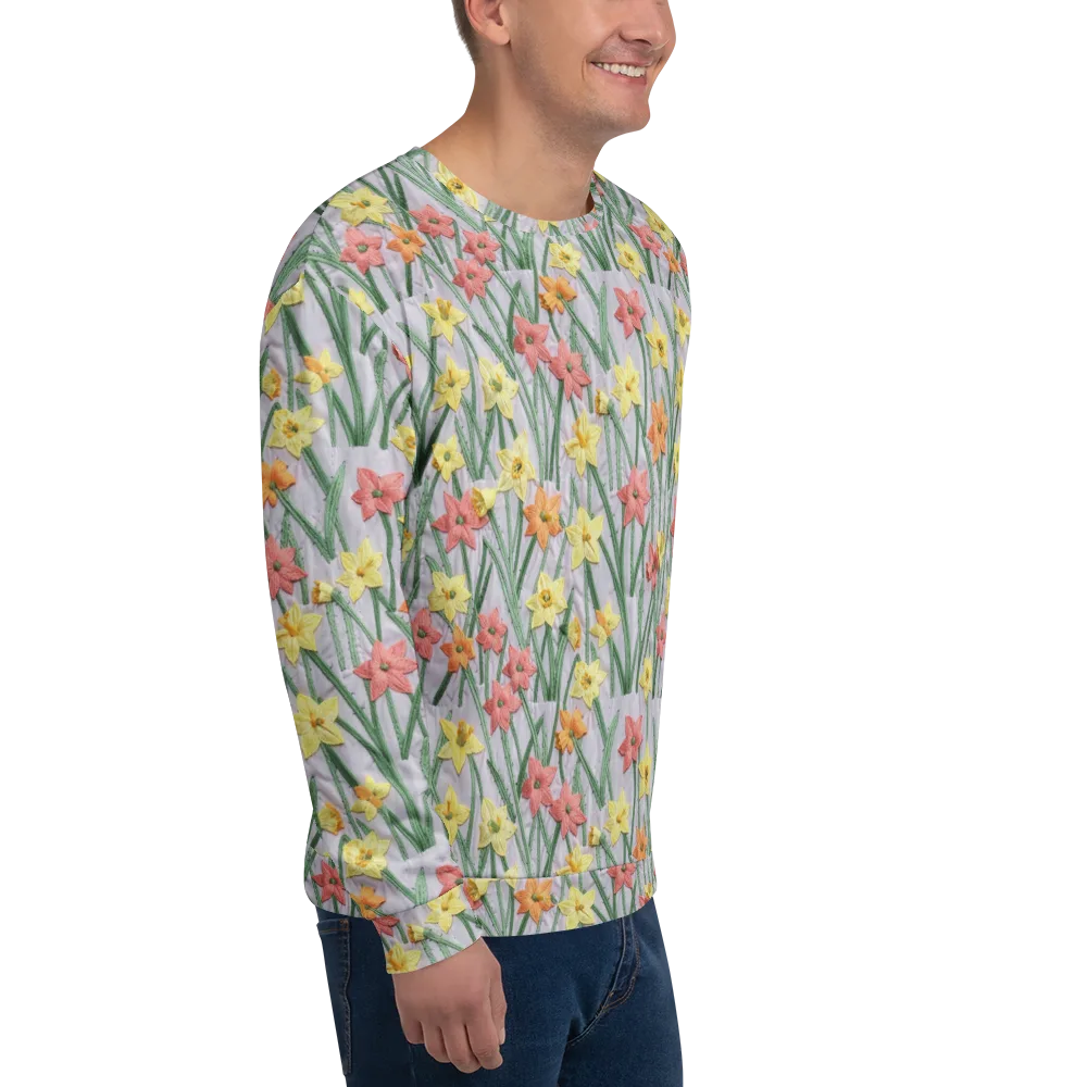 Daffodil Stitch on Sweatshirt — Right Front