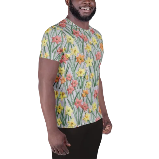 Daffodil Stitch — Men's Athletic T-Shirt
