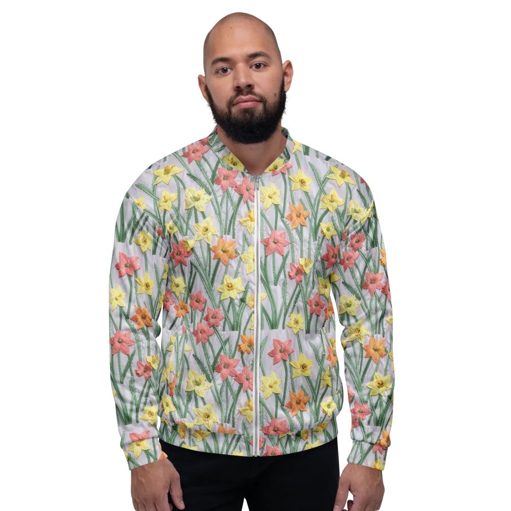 Daffodil Stitch on Bomber Jacket — Front