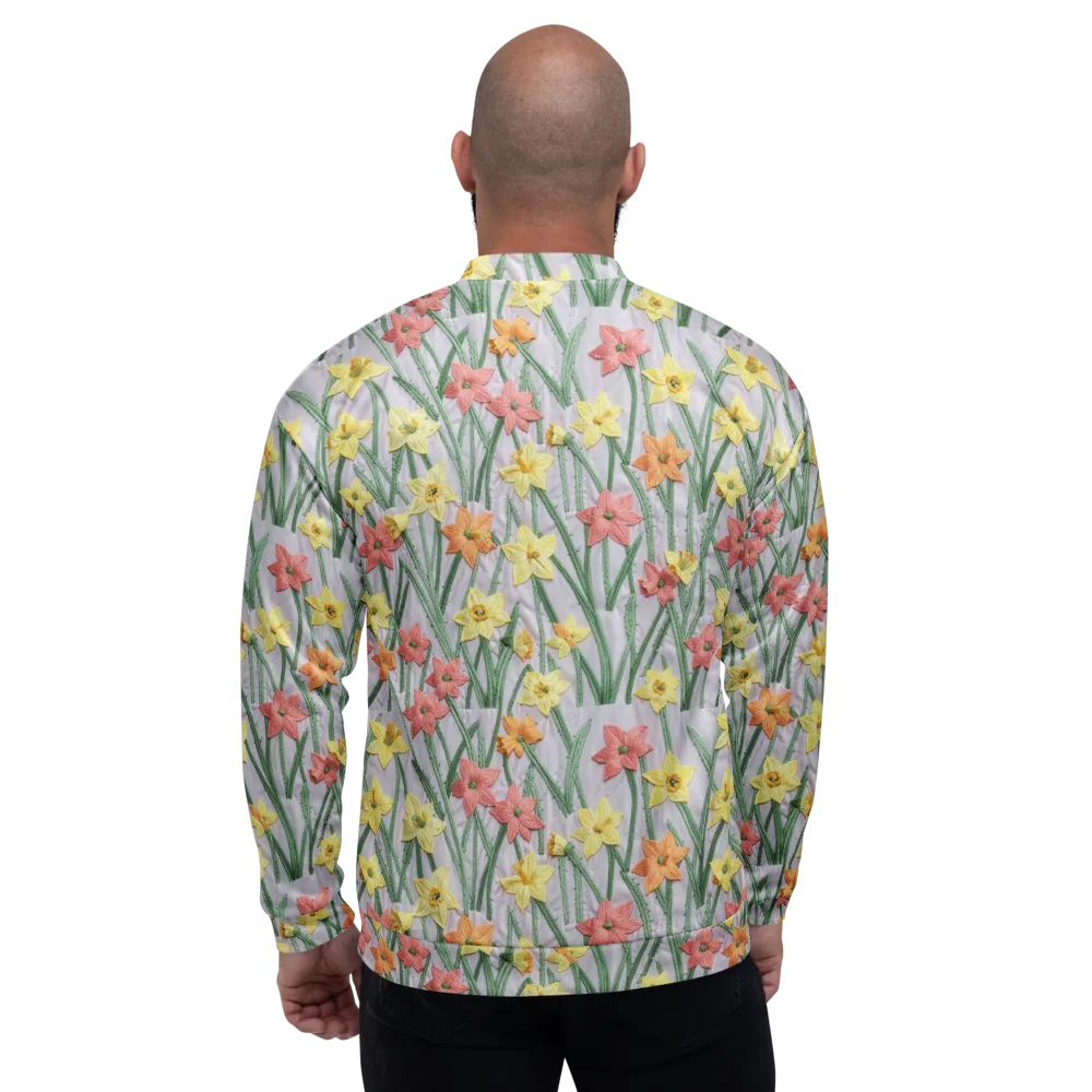 Daffodil Stitch on Bomber Jacket — Back