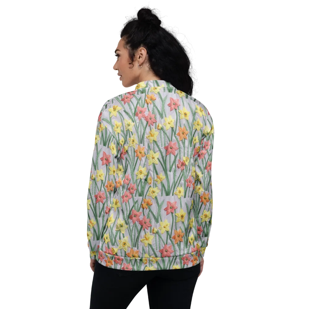 Daffodil Stitch on Bomber Jacket — Back