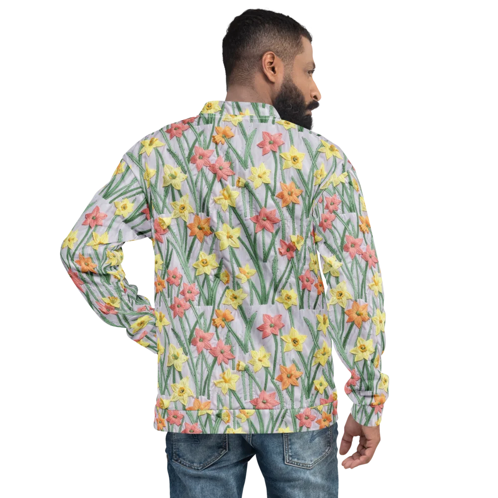 Daffodil Stitch on Bomber Jacket — Back