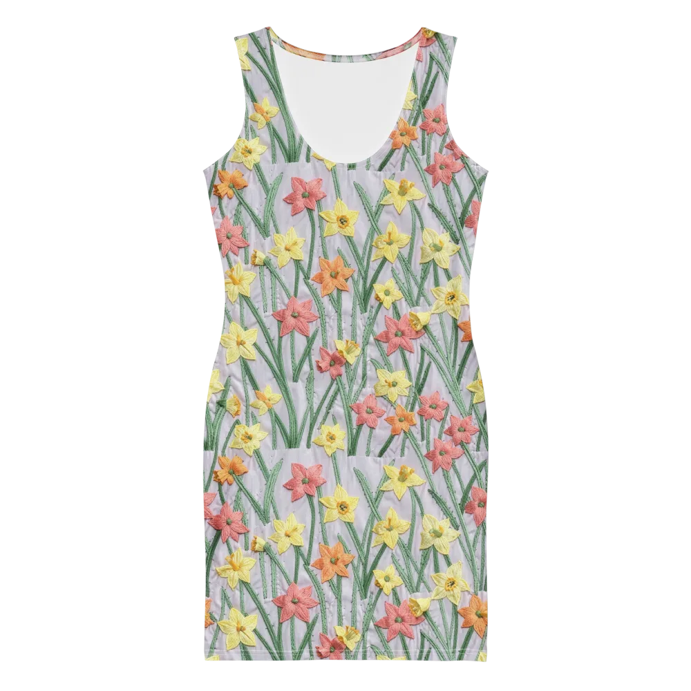 Daffodil Stitch on Bodycon Dress — Front