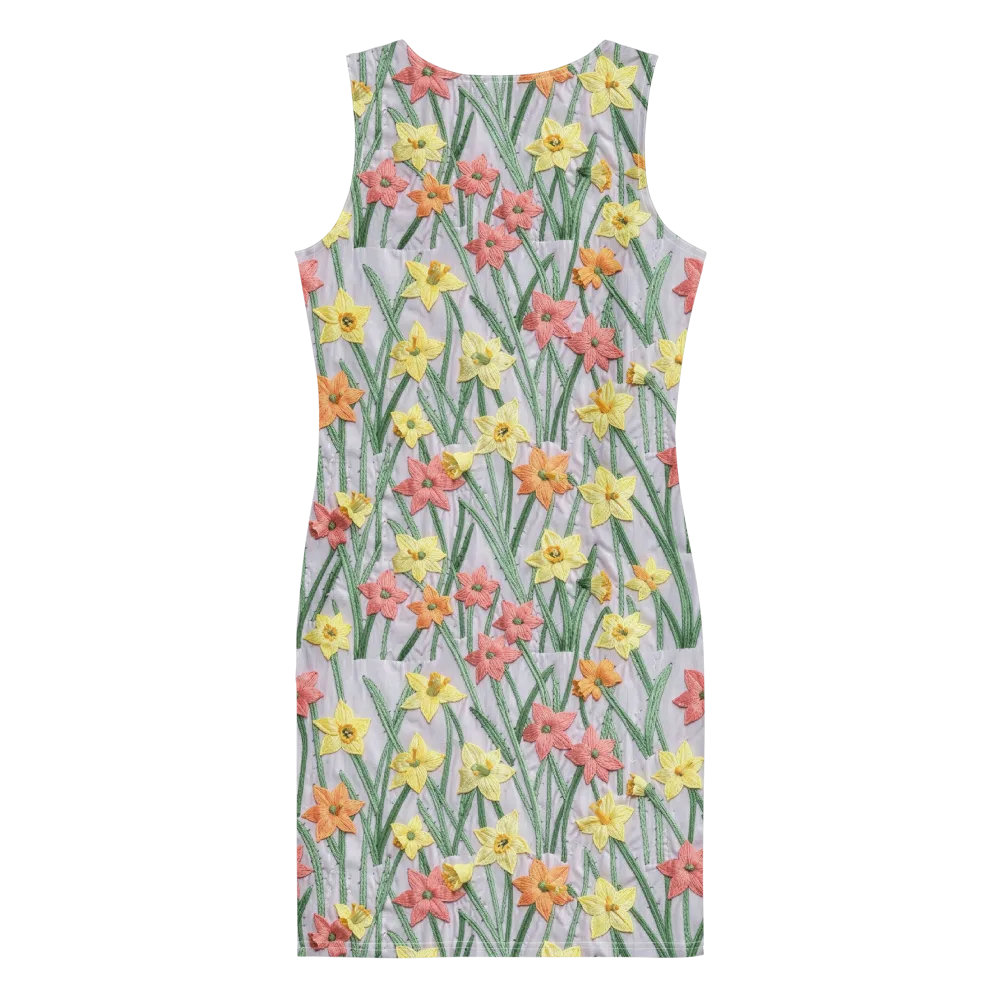 Daffodil Stitch on Bodycon Dress — Back